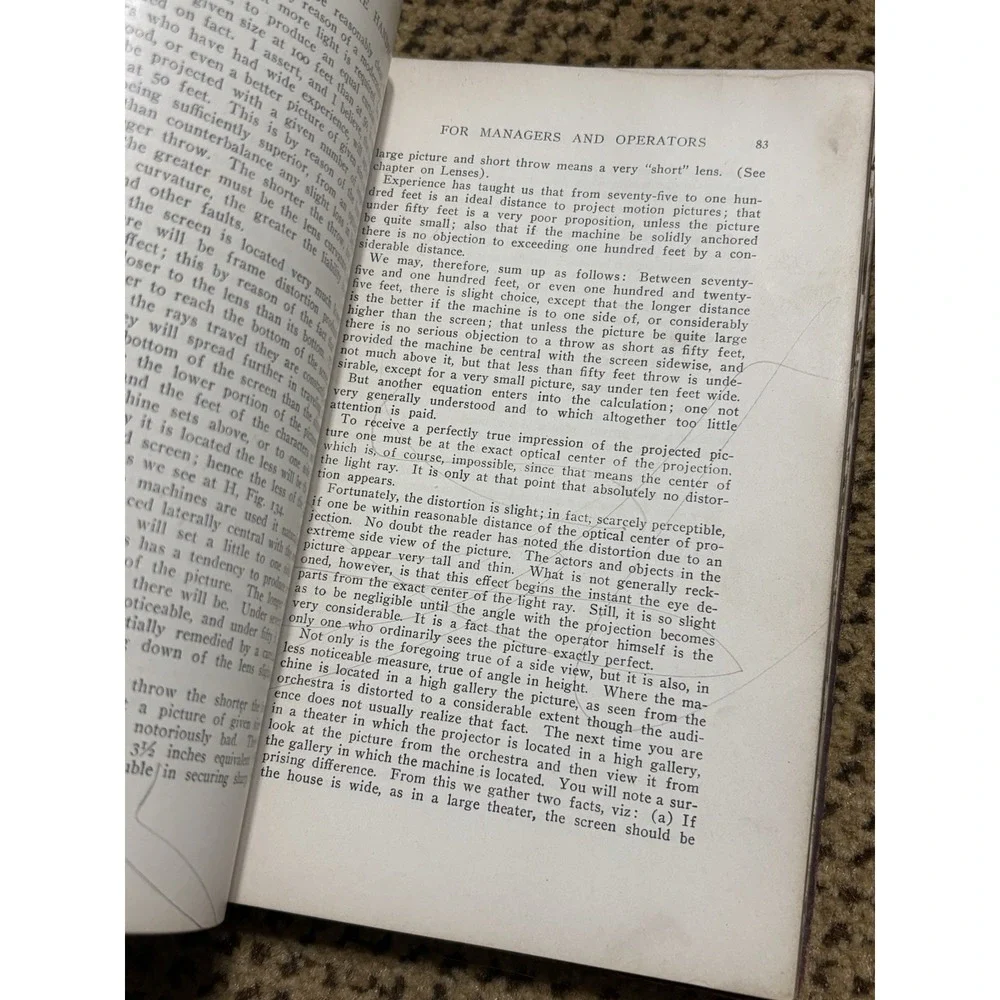 1912 Motion Picture Handbook F.H. Richardson 2nd Edition Silent Film Projection